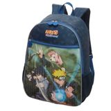 Mochila Costas Infantil Escolar Menino Naruto Shippuden Time 7 Azul