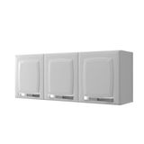 Armário Aéreo Rose 105cm com 3 Portas Branco Itatiaia