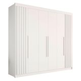 Guarda-roupa Casal 6 Portas 6 Gavetas Granada Mdf Sallêto Branco