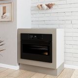 Balcão Forno De Embutir Sem Tampo Com Rodapé Ipanema Cabecasa Madeiramadeira Fendi Trama/branco