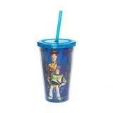 Copo Com Canudo Toy Story 450ml Azul - Disney