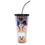 Copo Disney Cubos De Gelo Preto Mickey E Minnie 600 Ml