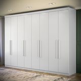 Guarda-Roupa Casal 8 Portas 4 Gavetas Master New Branco