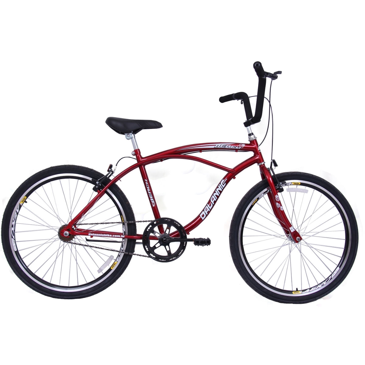 Bicicleta Masculina Aro 26 Beach Vermelho Menor preço em Bicicleta Masculina Aro 26 Beach Vermelho