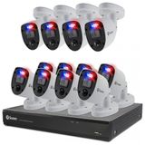 Sistema De Camera De Seguranca Swann Home 12 Cameras, 16 Canais 4k Com Fio Interna Ou Externa