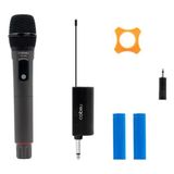 Microfone Sem Fio Profissional Uhf Led Com Receptor Ec