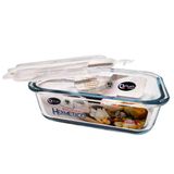 Pote Hermético Vidro Retangular 640 Ml - Qh-0107