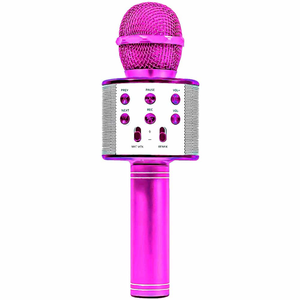 Microfone Bluetooth Infantil Star Voice Karaoke Rosa Zoop Toys