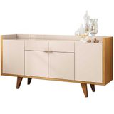 Aparador Para Sala Buffet Com 04 Portas 02 Gavetas Havana B01 Off White Cinamomo - Lyam Decor