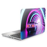 Skin Adesivo Notebook 14 Carro Futurista Retro Delorean B1