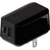 Scosche Hpdca32 Powervolt 32w Certificado Usb Tipo-c + Usb Tipo-a Entrega De Energia Rápida Do Carregador De Parede 3.0 Para Todos Os Dispositivos Us