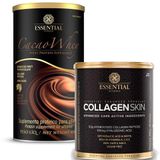 Kit Cacao Whey 450g + Collagen Skin Natural 330g - Essential