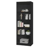 Estante Livreiro Multiuso 4 Prateleiras 1,78m Office Preto J&amp;a Preto