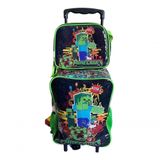 Kit Mochila Rodinha Lancheira Térmica Infantil Escolar Menino Gamer Minecraft Sestini