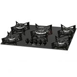 Cooktop Fisher 5 Bocas Fit Line Tripla Chama Preto - Bivolt