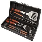 Kit Churrasco Na Grelha 10 Pecas De Aco Inoxidavel Com Estojo De Zenamento, Cuisinart Cgs 2010, Marrom