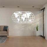 Quadro Decoracao Vazado Mapa Mundi World Tripl Branc 120x65