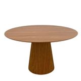 Mesa de Jantar Redonda Cone 120 cm Freijó Cor Marrom