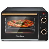 ForNO Eletrico De Bancada Retro Com 4 Niveis De Temperatura E Temporizador, 1300w, 110v, Elite Gourmet Eto1200b, Preto