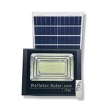 Refletor Holofote Solar 400w 6000k+placa Solar Prova Dágua