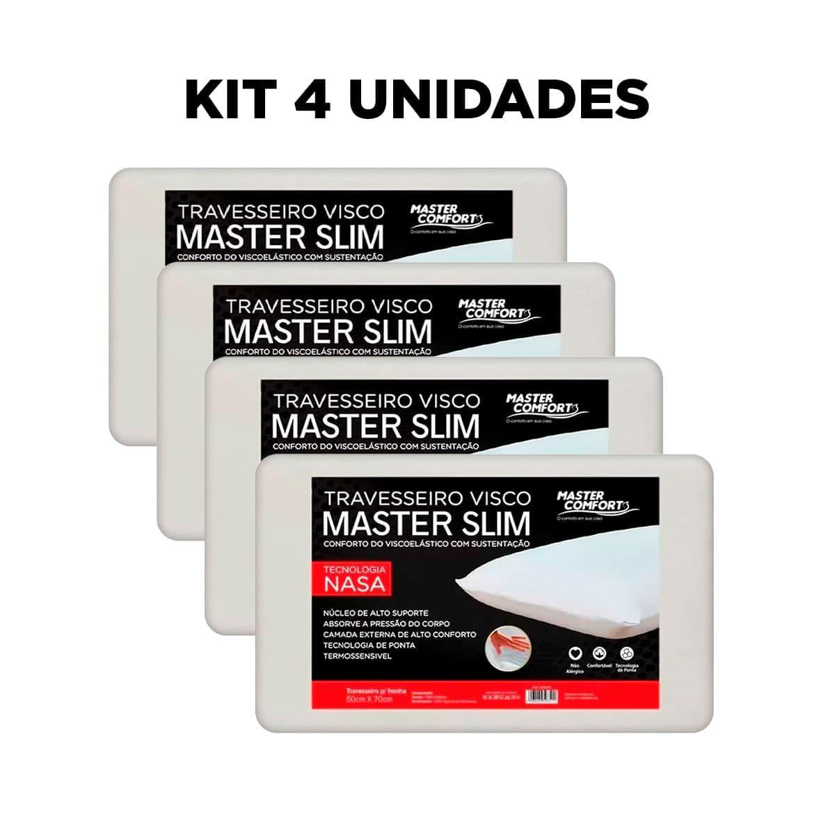Kit 4 Travesseiros Nasa Astronauta Master Comfort Conforto - Carrefour