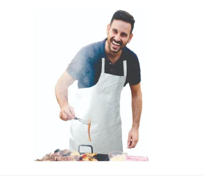 Avental Industrial - Açougue - Padaria - Confeitaria - PRETO - 65cm x 100cm - Jolular.Shop