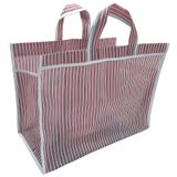 Sacola de Feira - Supermercado - Sacolas Retornáveis - Nylon - GRANDE - Jolular.Shop - Verm/Branco