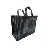 Sacola de Feira - Supermercado - Sacolas Retornáveis - Nylon - GRANDE - Jolular.Shop - PRETO / BRANCO