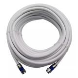 Cabo Antena Rg06 Branco Coaxial Montado 10mts - Oferta