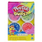 Massinha Play-doh Color Burst Rosa Hasbro - E6966
