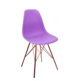 Cadeira Eames Pp Lilás Tower Base Cobre