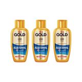 Shampoo Niely Gold 275ml Água Termal Liso Pleno - Kit C/3un