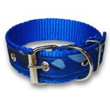 Coleira Xadrez 25mm Para Cachorro Nicapet Cor Azul Nº 3