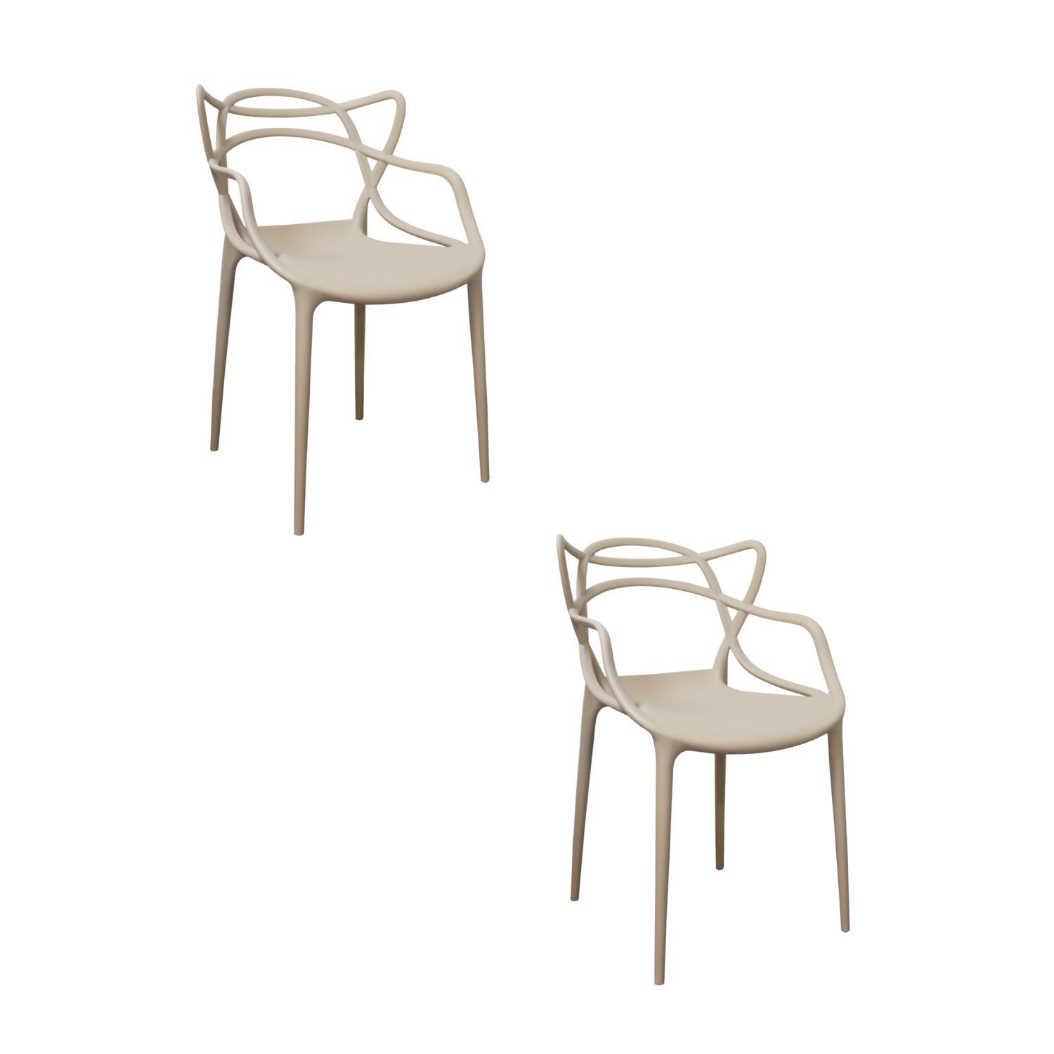 Kit 2 Cadeiras Polipropileno Aviv Fratini Fendi