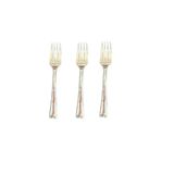 Pacote Com 216 Un Mini Garfo Prata Luxo Descartável 10cm