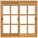 Janela de Correr Quadriculada JE221 Esel 120cmx160cmx12cm natural