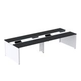Mesa De Plataforma Dupla Para 4 Pessoas Corporativa 150x140/4p Preto/branco