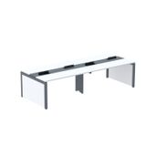 Mesa De Plataforma Dupla Para 4 Pessoas Corporativa 160x140/4p Grafito/branco