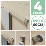 Kit Acessórios Banheiro/lavabo [4 Peças] Aço Inox 304 [q4]