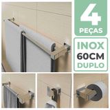 Kit Acessórios Banheiro/lavabo [4 Peças] Aço Inox 304 [q4c]