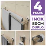 Kit Acessórios Banheiro/lavabo [4 Peças] Aço Inox 304 [q4f]