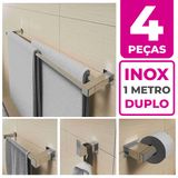 Kit Acessórios Banheiro/lavabo [4 Peças] Aço Inox 304 [q4h]