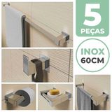 Kit Acessórios Banheiro/lavabo [5 Peças] Aço Inox 304 [q5]
