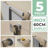 Kit Acessórios Banheiro/lavabo [5 Peças] Aço Inox 304 [q5c]