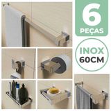 Kit Acessórios Banheiro/lavabo [6 Peças] Aço Inox 304 [q6]