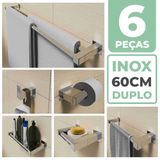 Kit Acessórios Banheiro/lavabo [6 Peças] Aço Inox 304 [q6c]