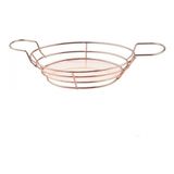 Cesta Aramado Oval Rose Gold Com Alça