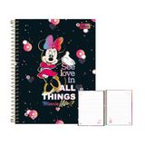 Caderno Colegial Esp 10 Matérias 160fls Minnie Preto Tilibra