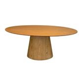 Mesa De Jantar Oval Cone 160x90 Cm Freijó Cor Marrom