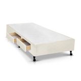 Cama Box Base C/gavetas Solteiro Poli Tecido Clean (88x27-c/2 Gavs) - Castor